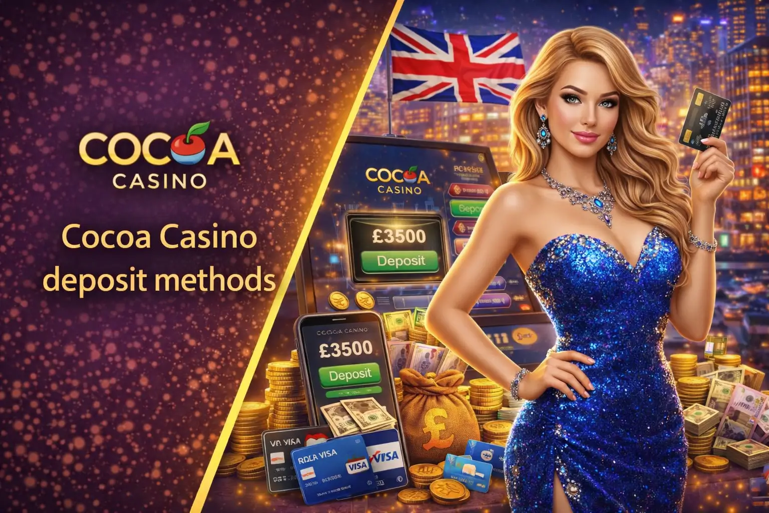 Cocoa Casino deposit methods — cards and e-wallets