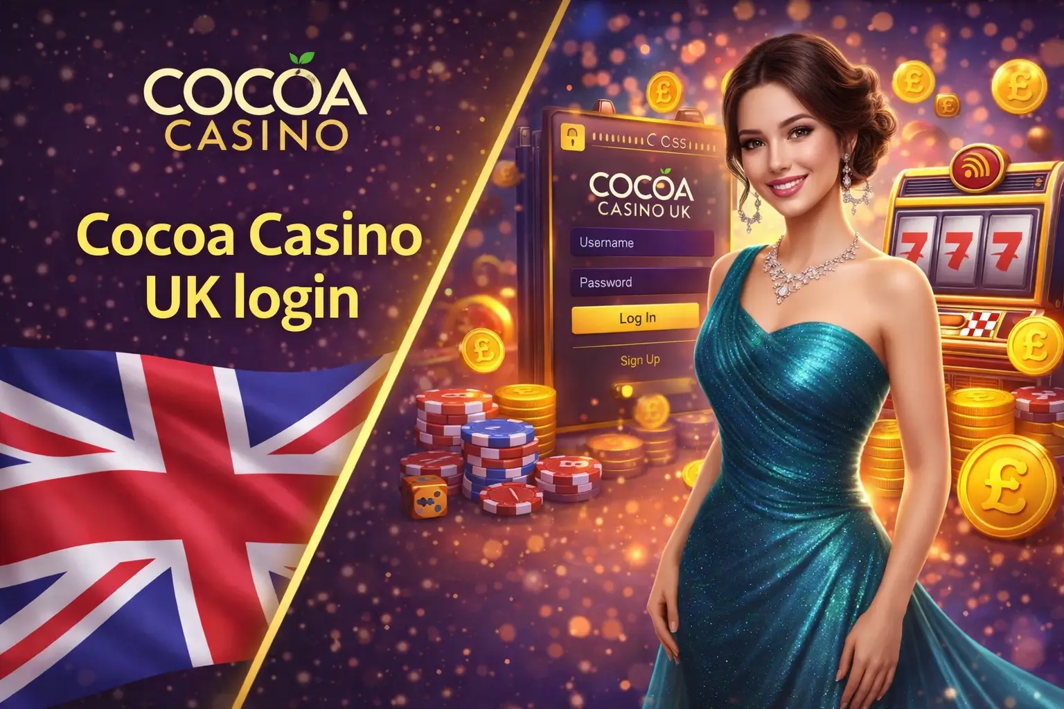 Cocoa Casino login steps — username and password